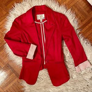 DYNAMITE fitted red blazer XS